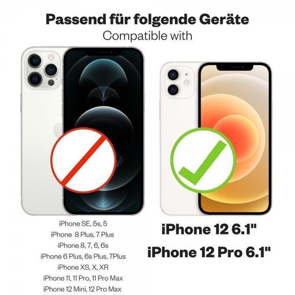 KAVAJ iPhone 12/iPhone 12 Pro -kotelo Miami, musta