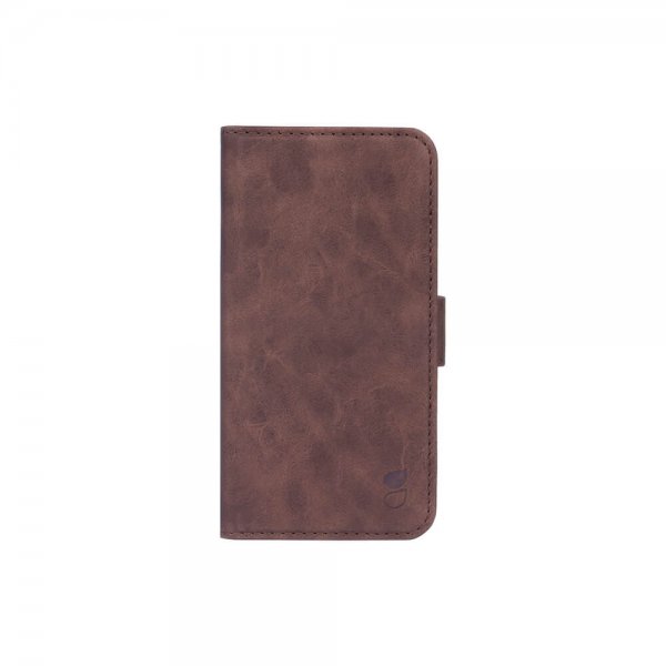 Gear iPhone 12/iPhone 12 Pro Kotelo Mobile Wallet Nubuck Ruskea