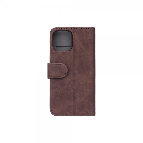 Gear iPhone 12/iPhone 12 Pro Kotelo Mobile Wallet Nubuck Ruskea