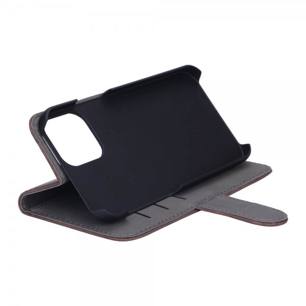 Gear iPhone 12/iPhone 12 Pro Kotelo Mobile Wallet Nubuck Ruskea