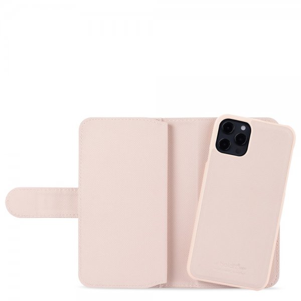 holdit iPhone 12/iPhone 12 Pro -lompakkokotelo Extended Magnet -irrotettava kuori, Blush Pink