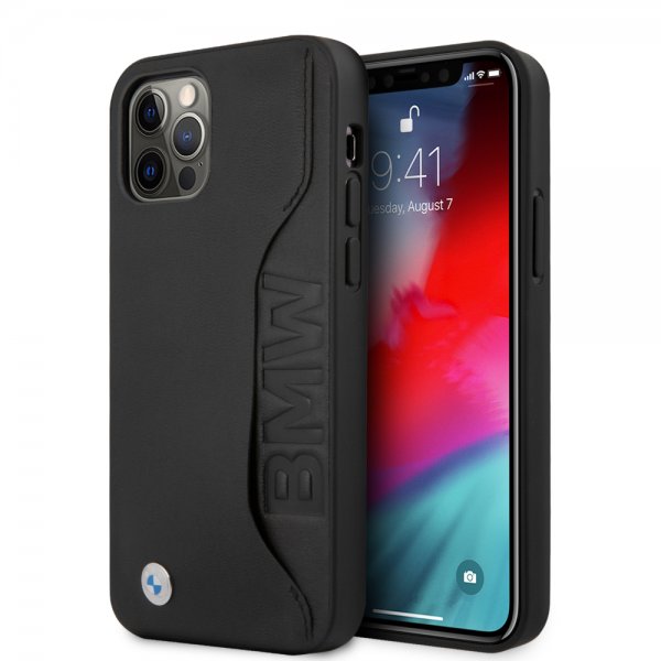 BMW iPhone 12/iPhone 12 Pro Kotelo korttipaikalla Musta