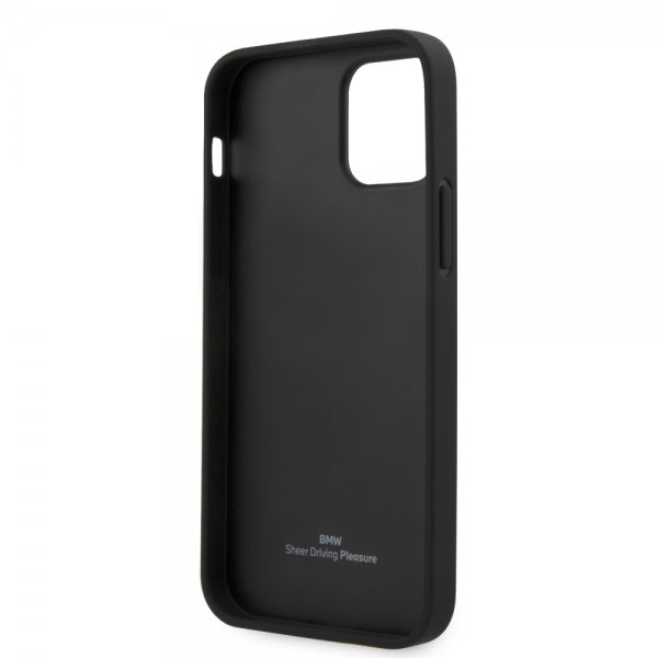 BMW iPhone 12/iPhone 12 Pro Kohokuvioitu Logo Suojakuori Musta