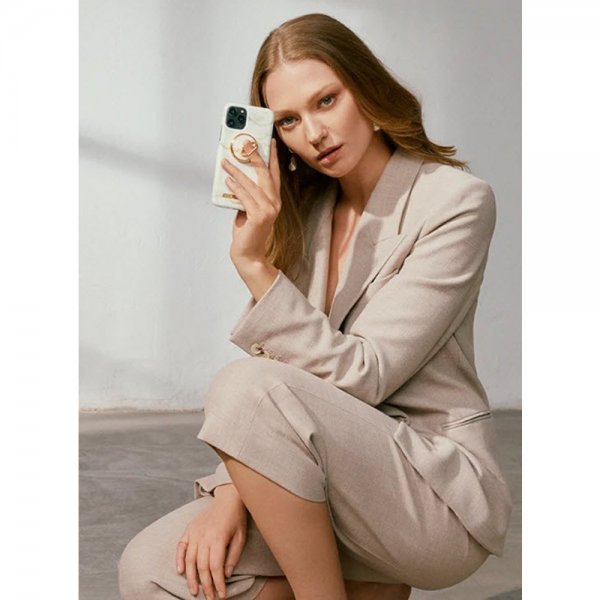 Ideal of Sweden iPhone 12/iPhone 12 Pro Kuoret Fashion Case Golden Pearl Marble