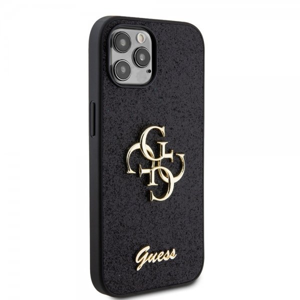 Guess iPhone 12/iPhone 12 Pro Kuoret Fixed Glitter Musta