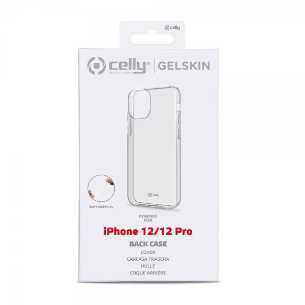 Celly iPhone 12/iPhone 12 Pro Suojakuori GELSKIN Läpinäkyvä