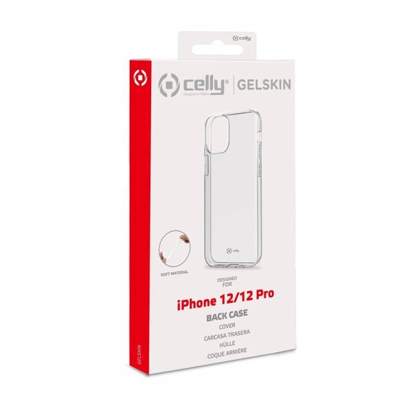 Celly iPhone 12/iPhone 12 Pro Suojakuori GELSKIN Läpinäkyvä