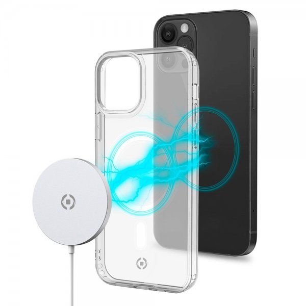 Celly iPhone 12/iPhone 12 Pro -suojakuori GELSKINMAG MagSafe läpinäkyvä