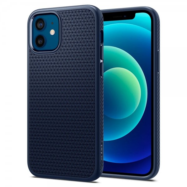 Spigen iPhone 12/iPhone 12 Pro Kuori Liquid Air Navy Blue