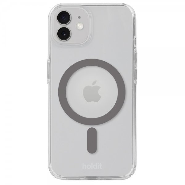 holdit iPhone 12/iPhone 12 Pro -kuori MagSafe Case Space Gray Transparent