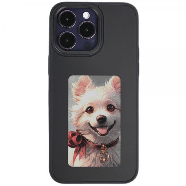 iPhone 12/iPhone 12 Pro Kuori integroidulla E Ink -näytöllä, musta