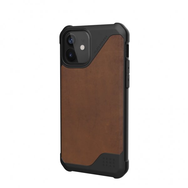 Urban Armor Gear (UAG) iPhone 12/iPhone 12 Pro Kuori Metropolis LT Leather Ruskea