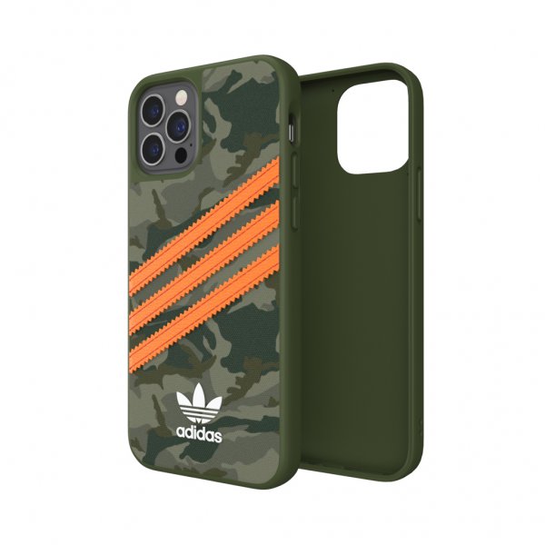 Adidas iPhone 12/iPhone 12 Pro Suojakuori Moulded Case PU Camo/Signal Orange