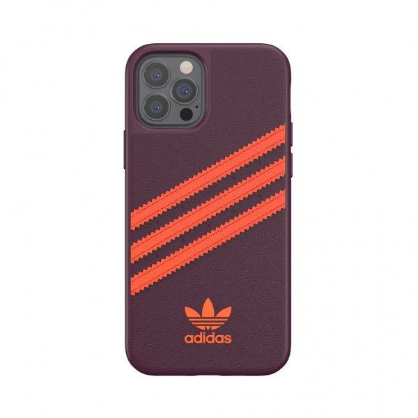 Adidas iPhone 12/iPhone 12 Pro Suojakuori Moulded Case PU Maroon/Solar Orange