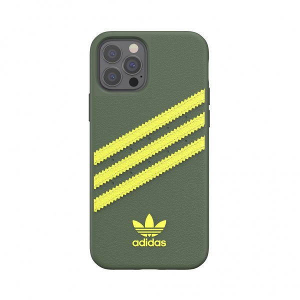 Adidas iPhone 12/iPhone 12 Pro Suojakuori Moulded Case PU Wild Pine/Acid Yellow