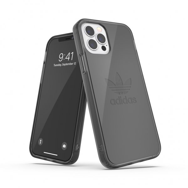 Adidas iPhone 12/iPhone 12 Pro Suojakuori Protective Clear Case Musta
