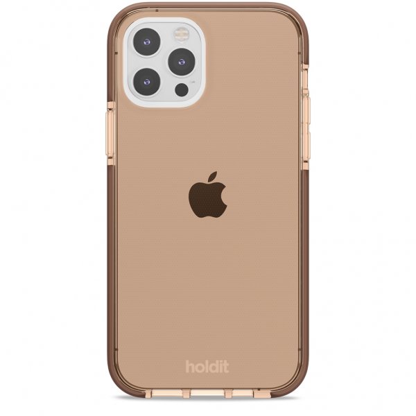 Holdit iPhone 12/iPhone 12 Pro Seethru Dark Brown -suojakuori