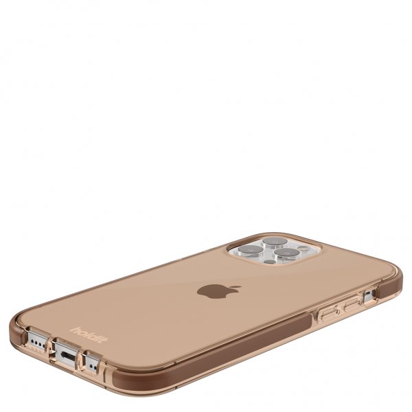 Holdit iPhone 12/iPhone 12 Pro Seethru Dark Brown -suojakuori