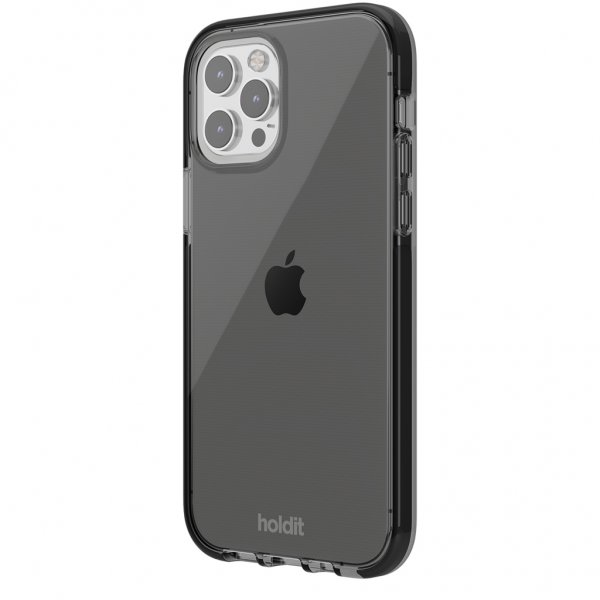 holdit iPhone 12/iPhone 12 Pro Seethru-suojakuori, musta