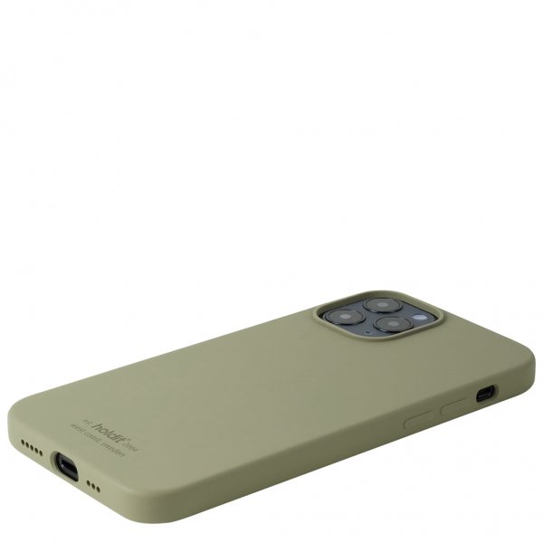 holdit iPhone 12/iPhone 12 Pro Kuori Silikoni Khaki Green
