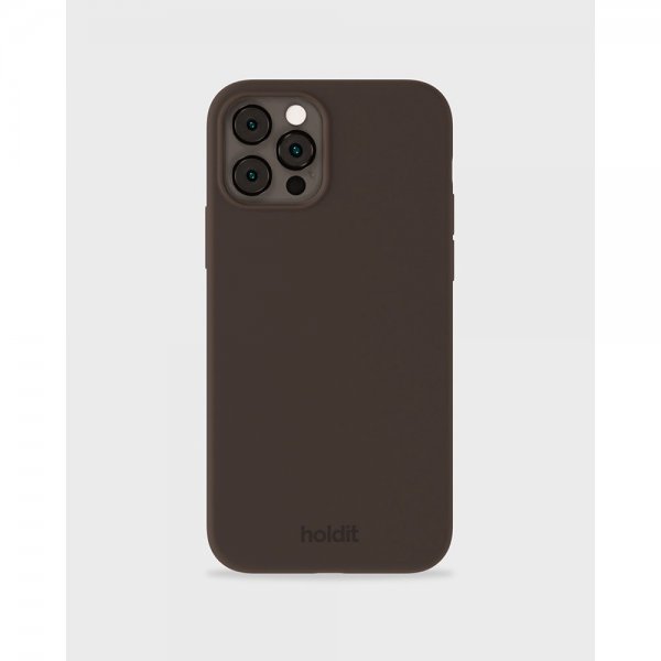 holdit iPhone 12/iPhone 12 Pro Kuori Silikoni Chocolate