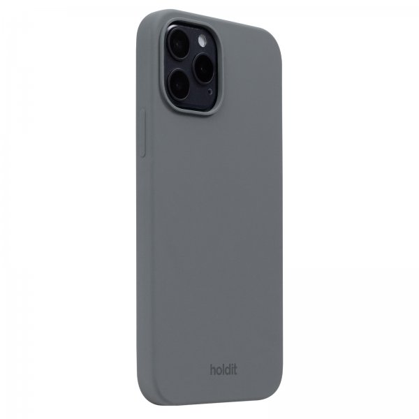 holdit iPhone 12/iPhone 12 Pro Kuori Silikoni Space Gray