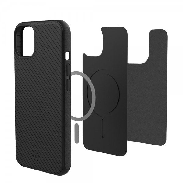 Celly iPhone 12/iPhone 12 Pro Kotelo ULTRAMAG Musta