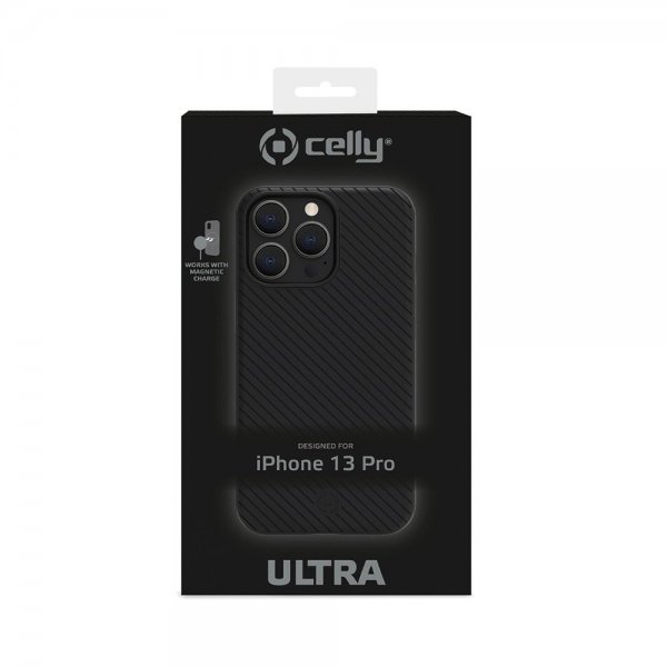 Celly iPhone 12/iPhone 12 Pro Kotelo ULTRAMAG Musta