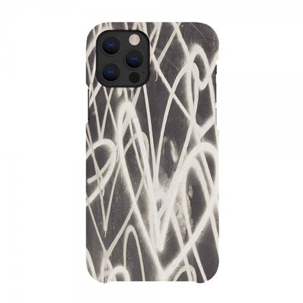 agood company iPhone 12/iPhone 12 Pro Kuori Kasvipohjainen Graffiti Heart Musta Valkoinen
