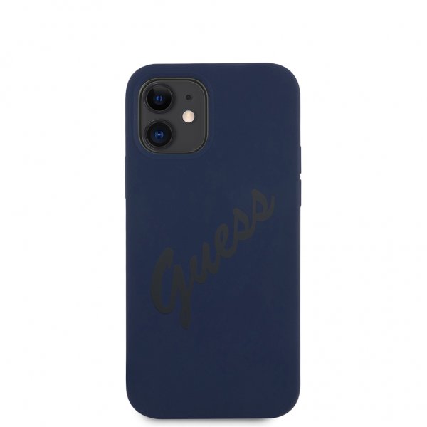 Guess iPhone 12/iPhone 12 Pro Vintage silikonikuori, sininen