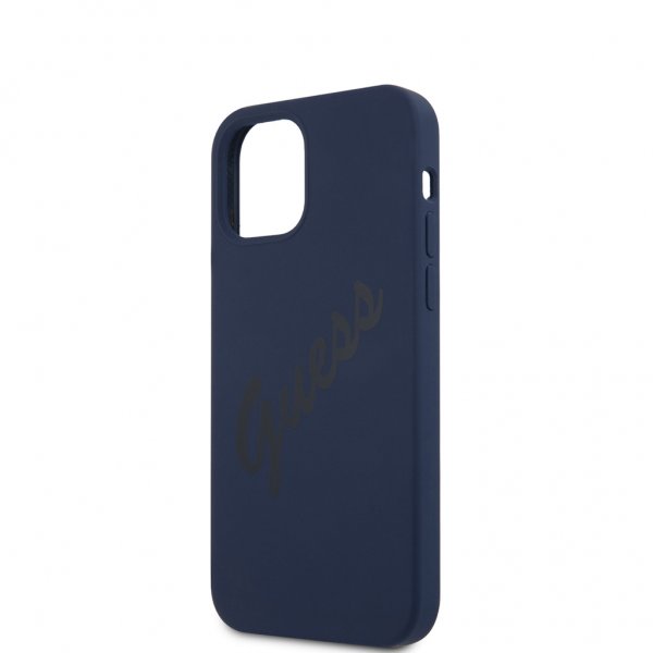 Guess iPhone 12/iPhone 12 Pro Vintage silikonikuori, sininen