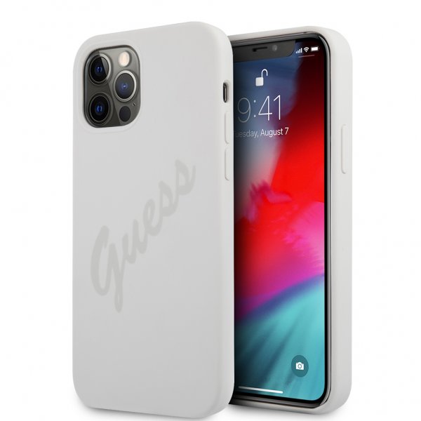 Guess iPhone 12/iPhone 12 Pro - Vintage Silicone Cream -kuori