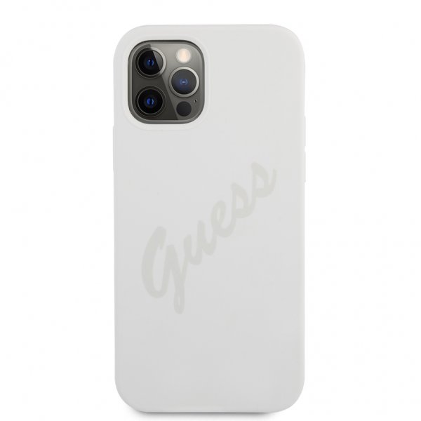 Guess iPhone 12/iPhone 12 Pro - Vintage Silicone Cream -kuori