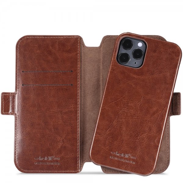 holdit iPhone 12/iPhone 12 Pro Kotelo Berlin Irrotettava Kuori Tummanruskea