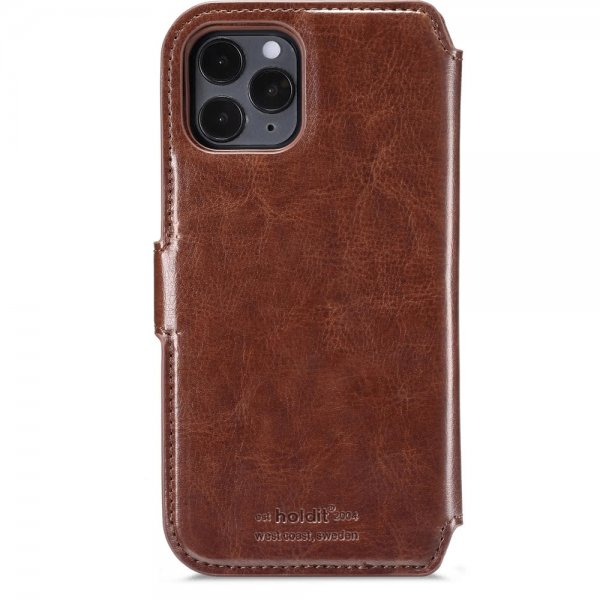 holdit iPhone 12/iPhone 12 Pro Kotelo Berlin Irrotettava Kuori Tummanruskea