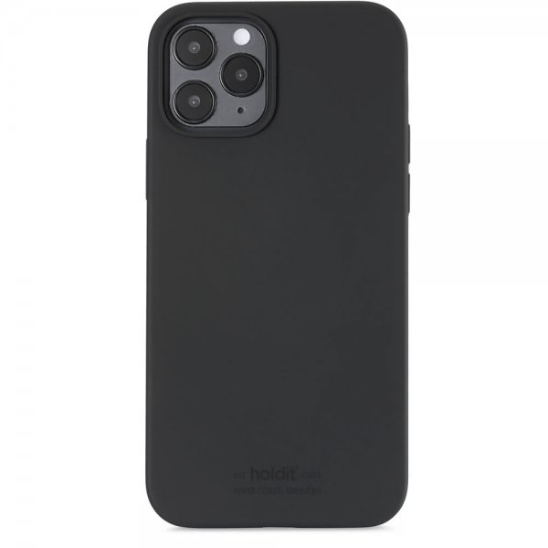 holdit iPhone 12/iPhone 12 Pro -silikonikuori, musta