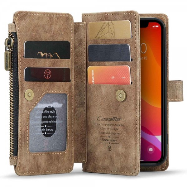 CaseMe iPhone 12 Mini -suojakotelo C30 Series, ruskea