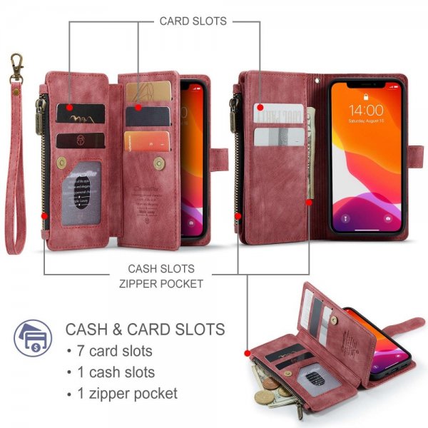 CaseMe iPhone 12 Mini -suojakuori C30-sarja Punainen