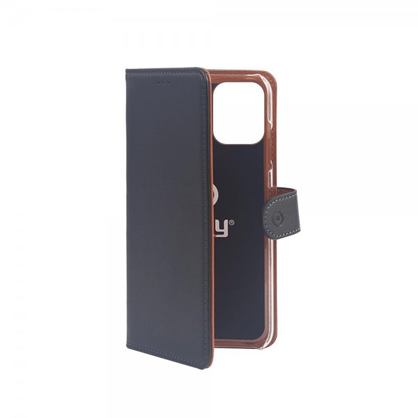 Celly iPhone 12 Mini Kotelo Wally Wallet Case Musta