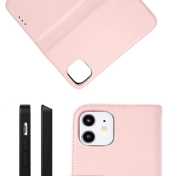 Rvelon iPhone 12 Mini Kotelo Aidosta Nahasta Ruusu
