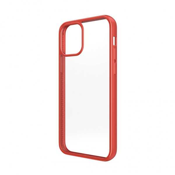 PanzerGlass iPhone 12 Mini ClearCase Color -suojakuori, mandariininpunainen