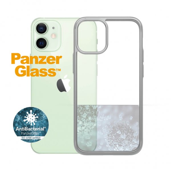 PanzerGlass iPhone 12 Mini ClearCase Color Satin Silver -kuori