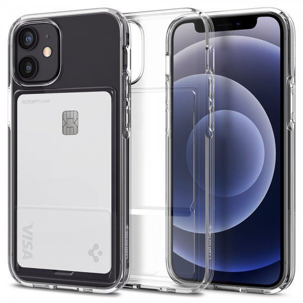 Spigen iPhone 12 Mini -kuori Crystal Slot Crystal Clear