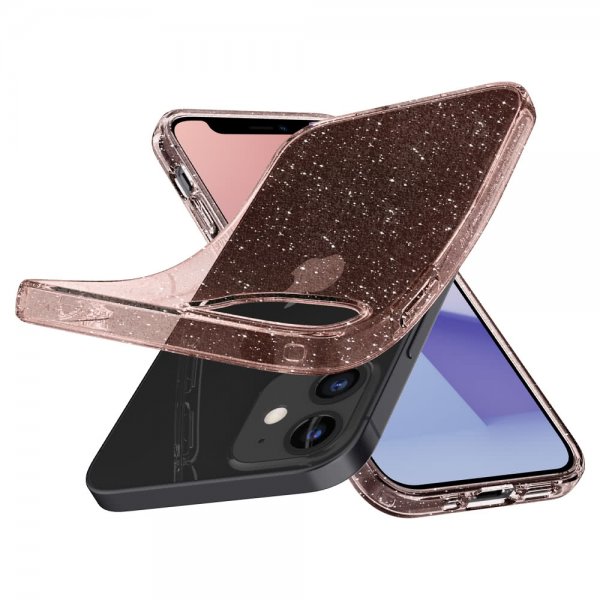 Spigen iPhone 12 Mini Kuori Liquid Crystal Glitter Rose Quartz