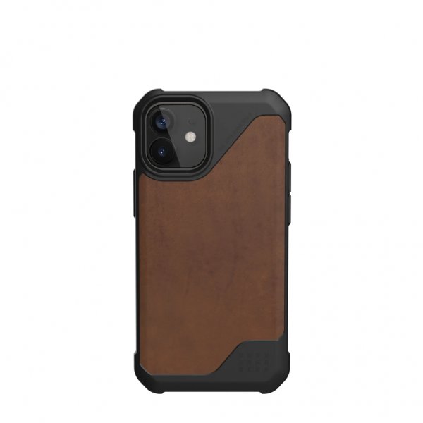 Urban Armor Gear (UAG) iPhone 12 Mini Kuori Metropolis LT Leather Ruskea