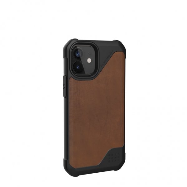 Urban Armor Gear (UAG) iPhone 12 Mini Kuori Metropolis LT Leather Ruskea