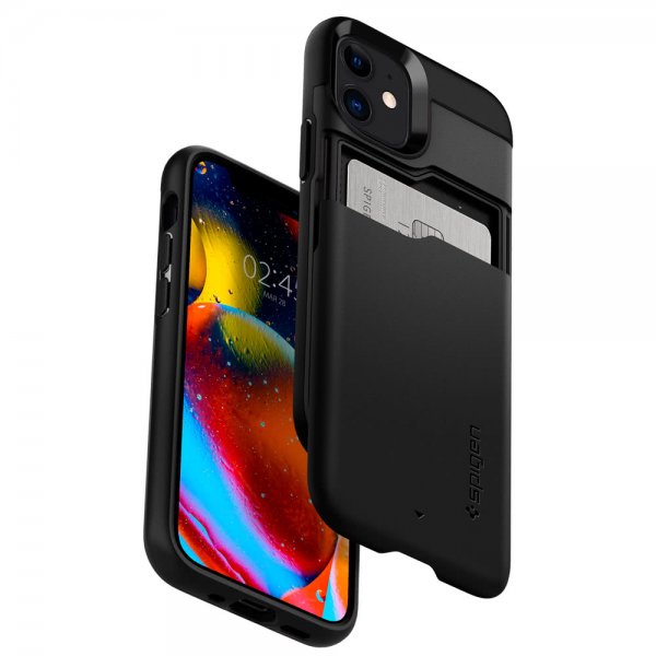 Spigen iPhone 12 Mini Kuori Slim Armor CS Musta