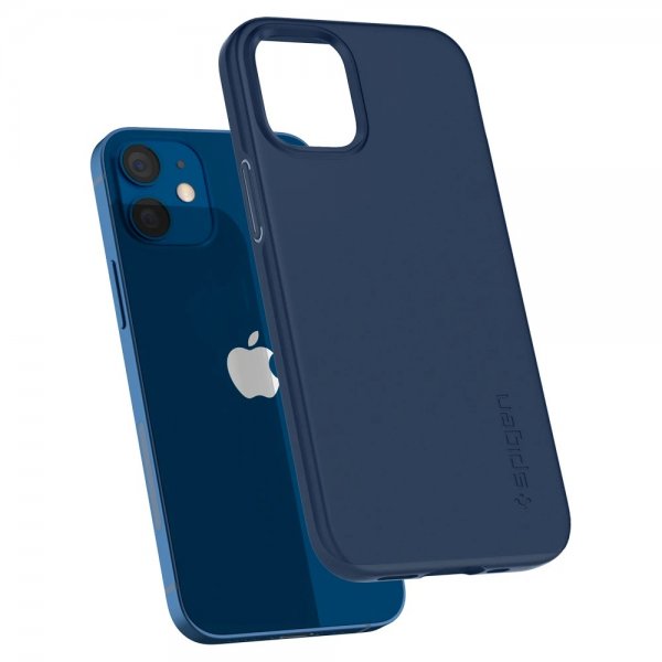 Spigen iPhone 12 Mini Suojakuori Thin Fit Deep Blue