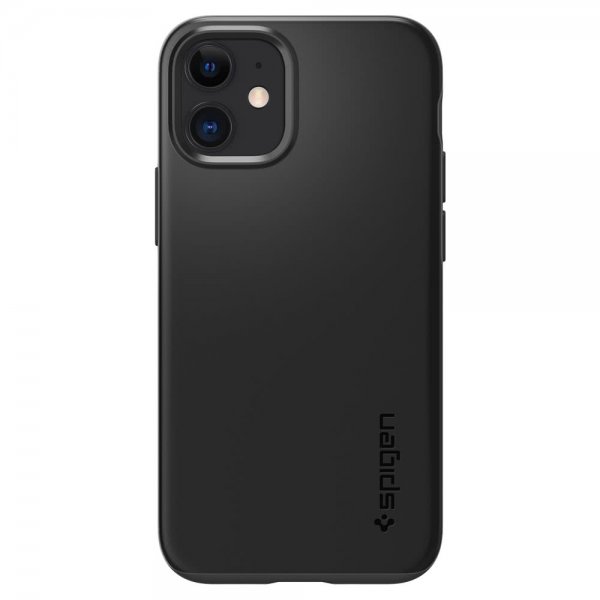 Spigen iPhone 12 Mini Thin Fit -kuori, musta