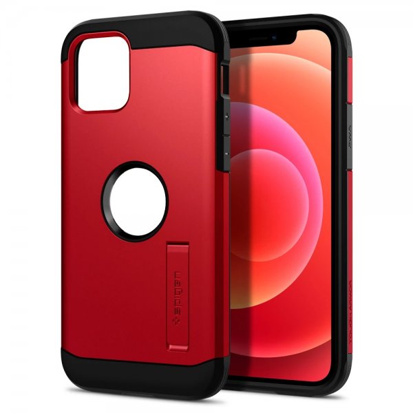 Spigen iPhone 12 Mini -suojakuori Tough Armor, punainen